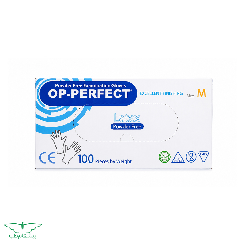 op-perfect-latex-medium دستکش لاتکس اوپی پرفکت سایز مدیوم